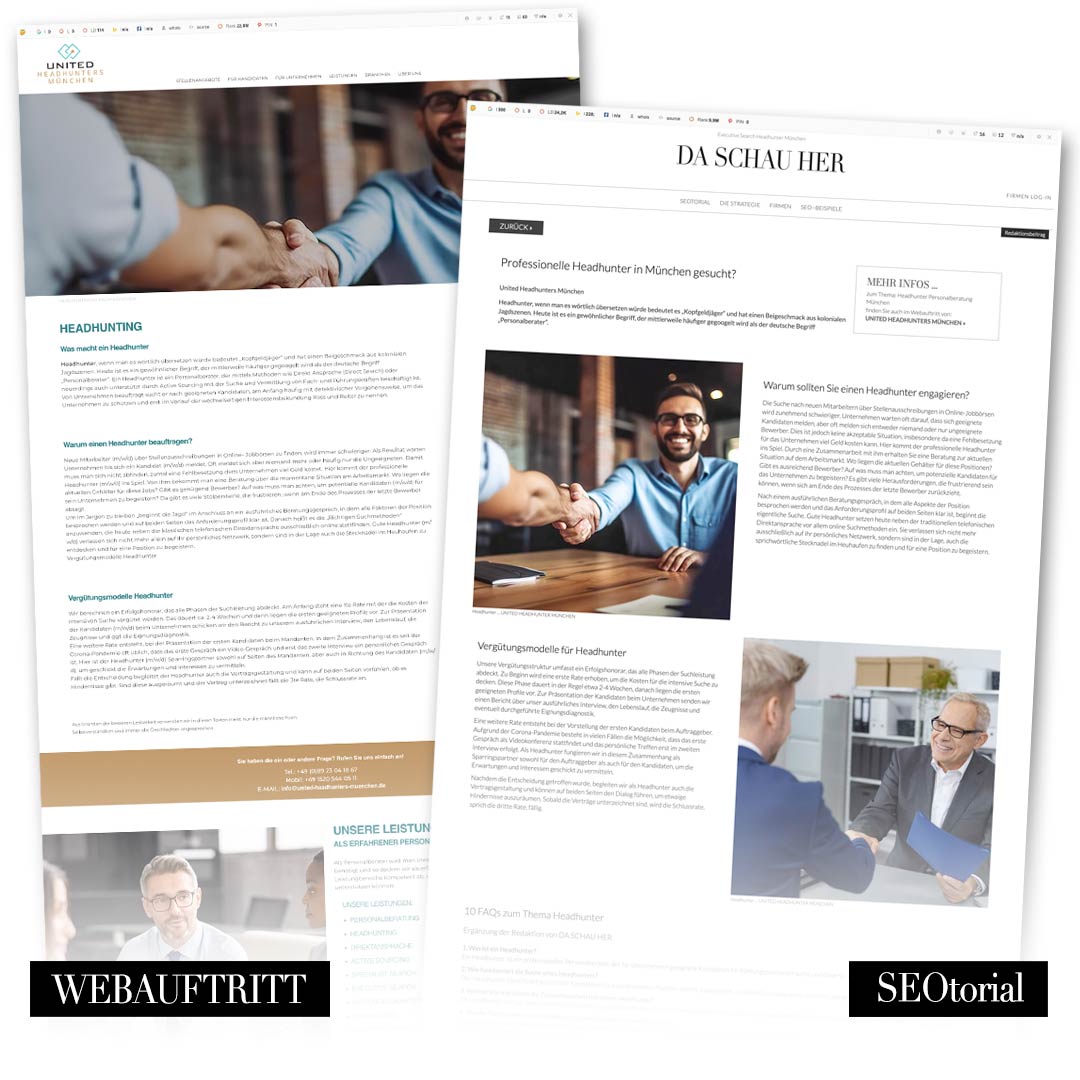 UNITED HEADHUNTERS MÜNCHEN ranken unter Headhunter München