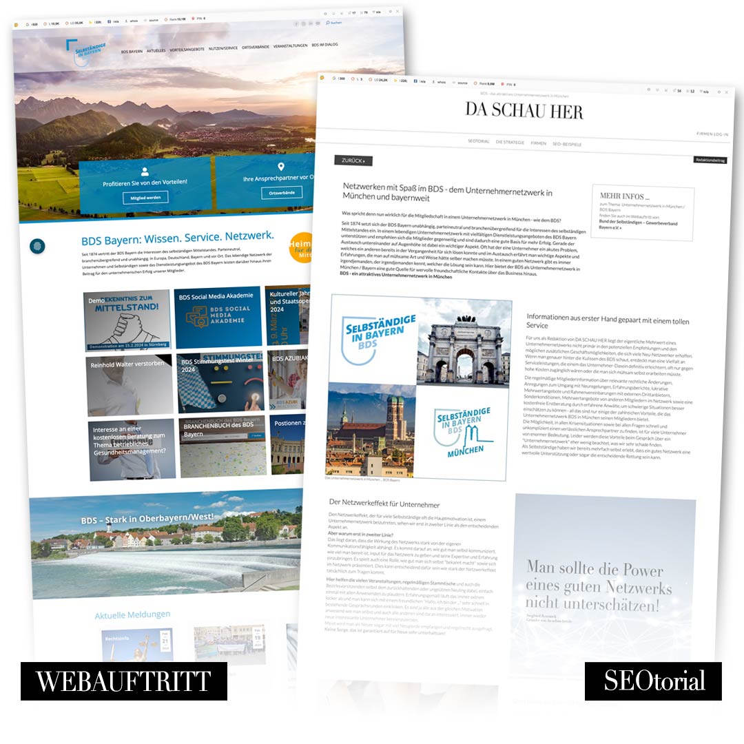 BDS Bund der Selbständigen ranken unter Unternehmnernetzwerk München