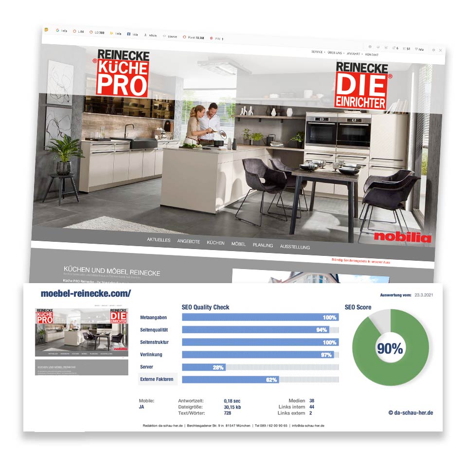 SEO Check von Möbel Klingl in Mallersdorf bei Landshut durch da-schau-her.de