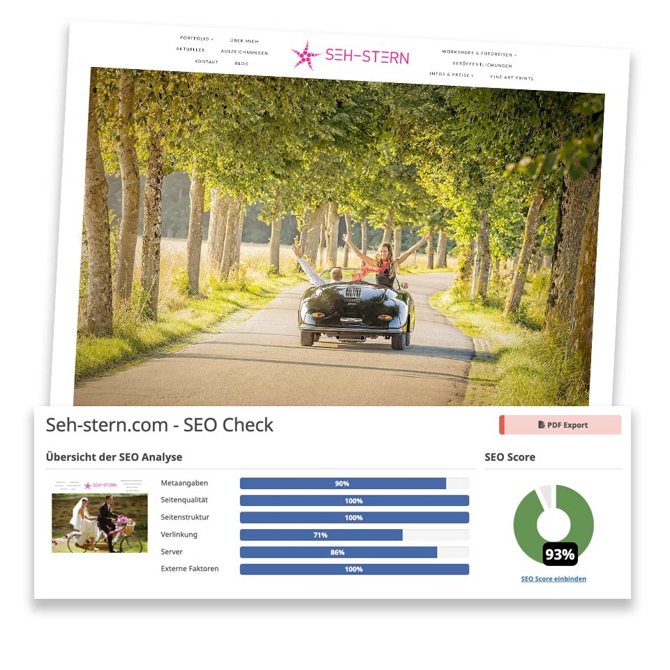 SEO Check von SEHSTERN fotografie Marion Hogl in München durch da-schau-her.de