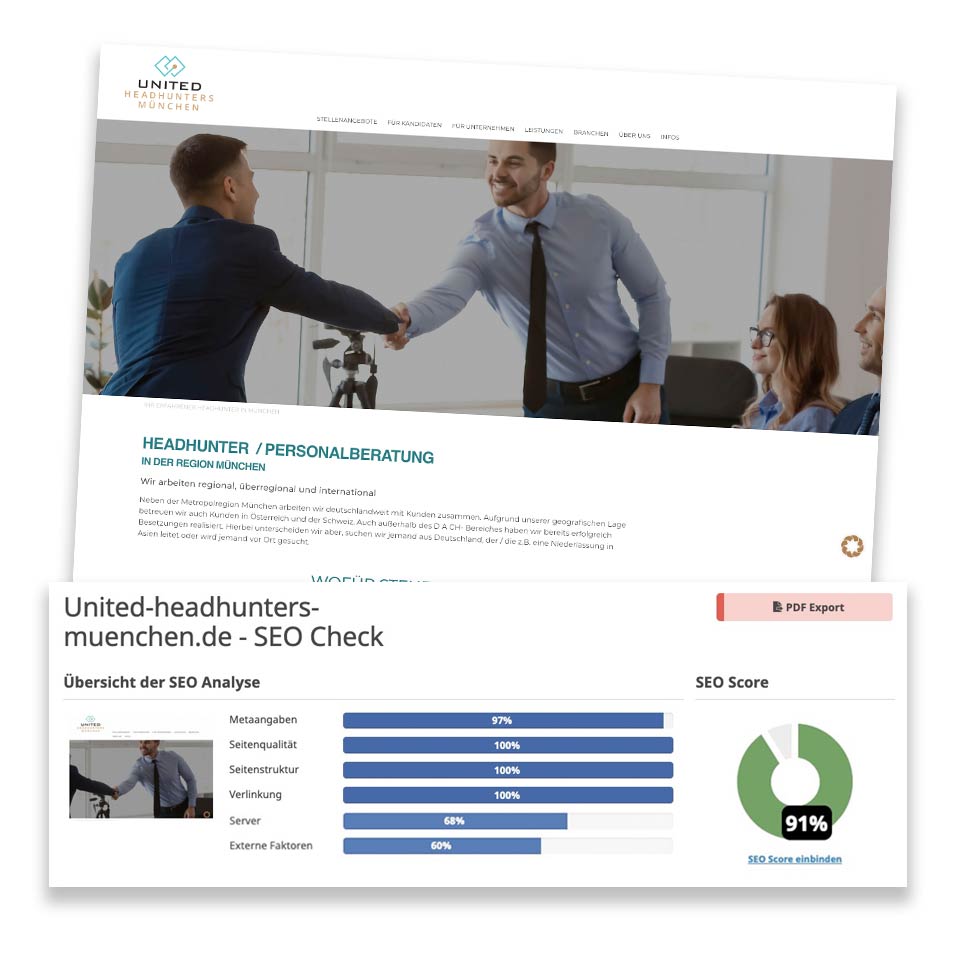 SEO ... UNITED HEADHUNTER  MÜNCHEN ... Ihr Headhunter Personalberater in München auf da-schau-her.de