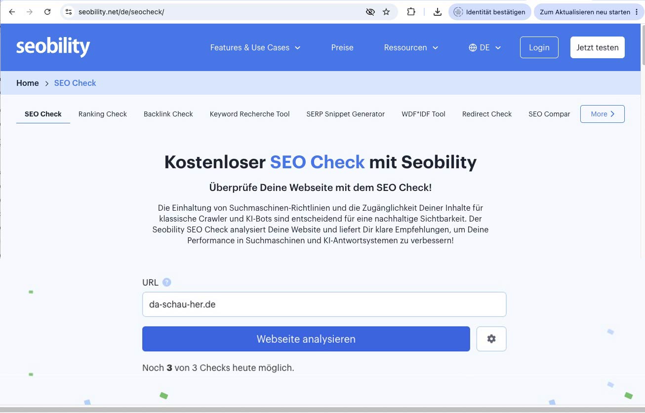 SEO-Check ... SEObility