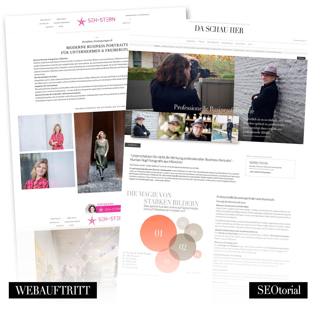 SEH-STER Marion Hogl rankt unter Businessportraits München