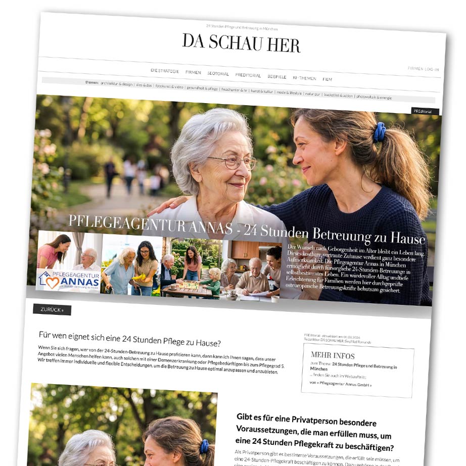 PREditorial Die 24 Stunden Pflege und Betreuung in München