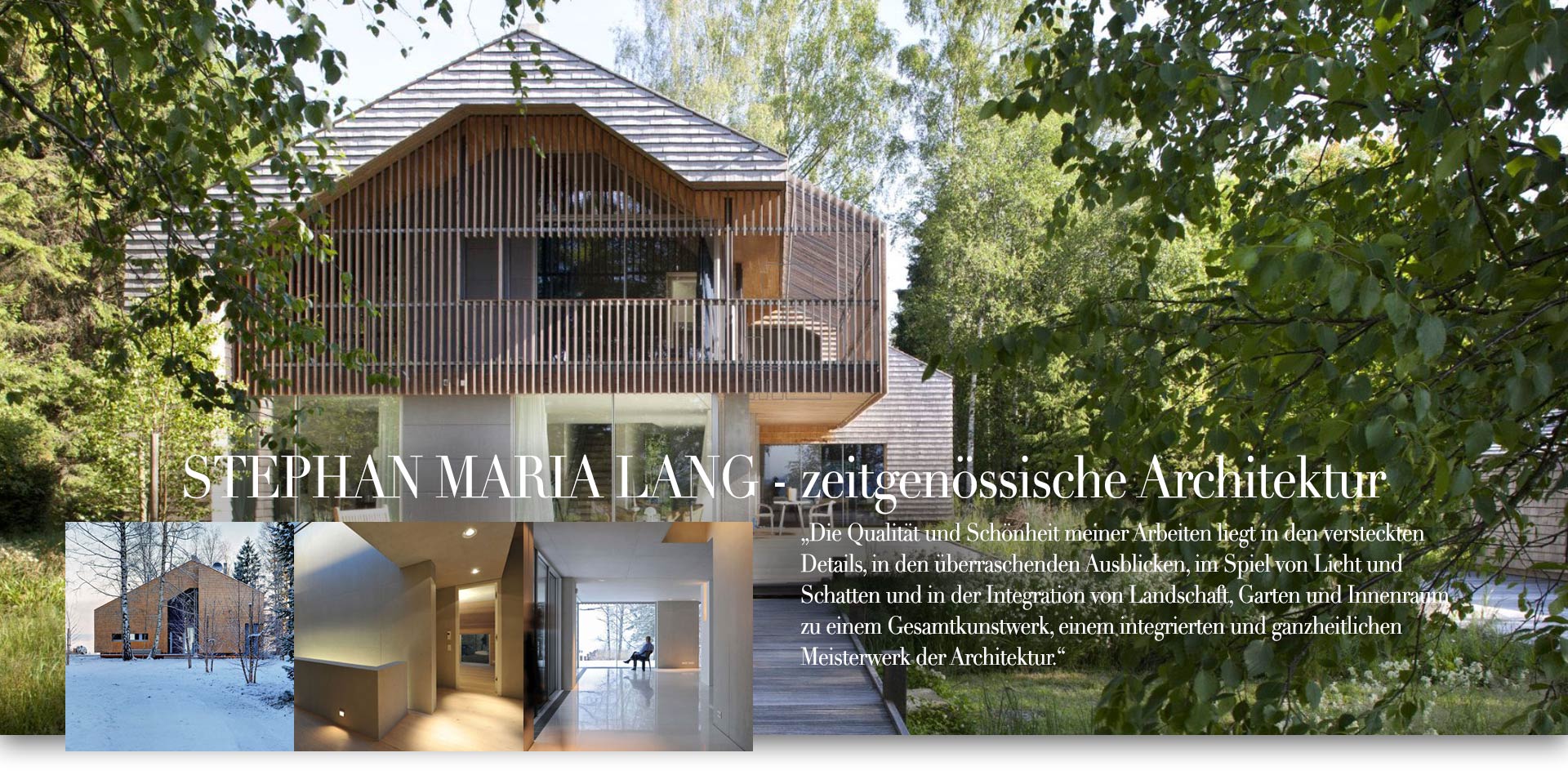 Villa Starnberger See München · Architekt Stephan Maria Lang