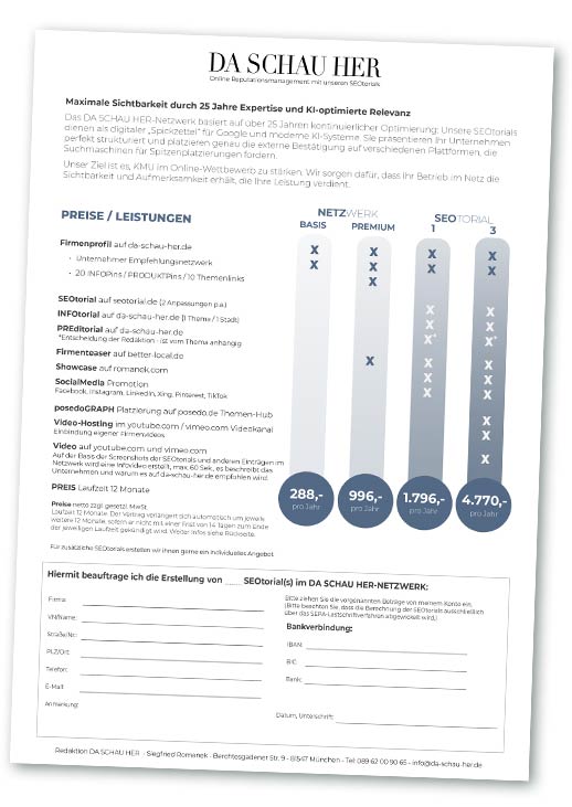 Bestellblatt SEOtorials von da-schau-her.de