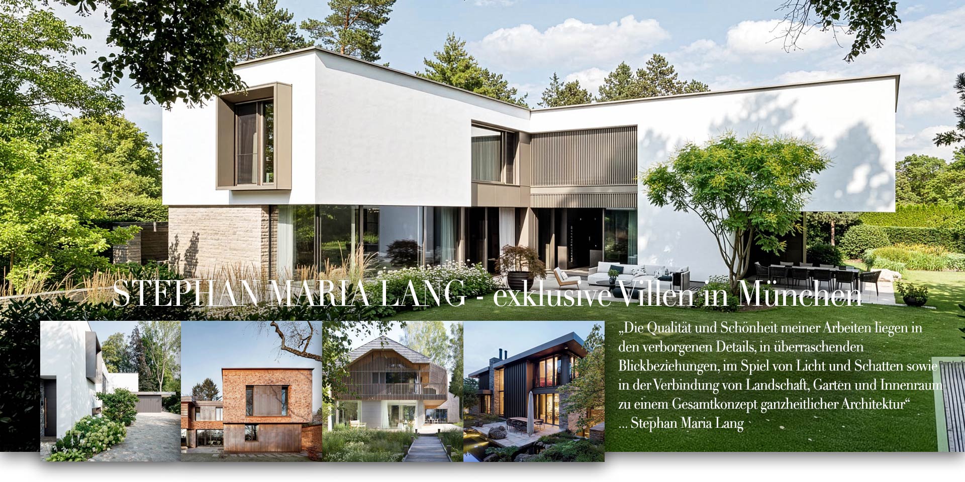 Der Münchner Architekt stephan Maria Lang – zeitgenössische moderne Villen präsentiert von DA SCHAU HER