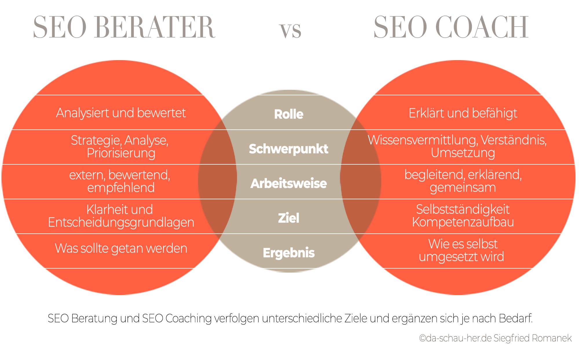 SEO Berater vs. SEO Coach, die Unterschiede in Aufgabenstellung und Zielsetzung ...da-schau-her.de Romanek SEO Berater