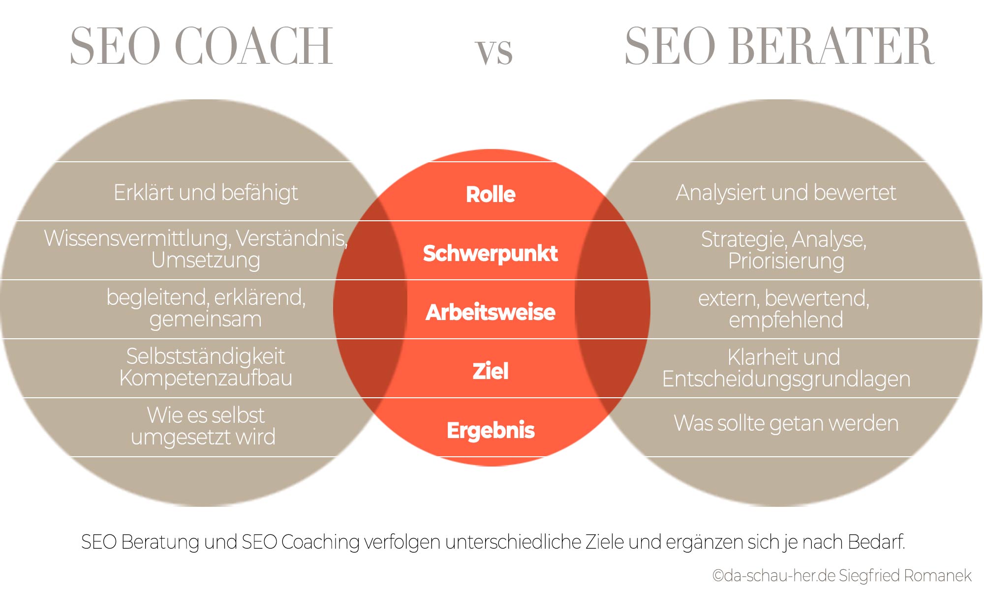SEO Coach vs. SEO Berater, die Unterschiede in Aufgabenstellung und Zielsetzung ...da-schau-her.de Romanek SEO Coach