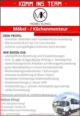 Wir stellen ein: