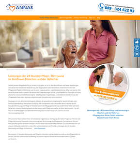  PFLEGEAGENTUR ANNAS GmbH. Vermittlung von 24 Stunden Pflege und Betreuung in München und Umland in München