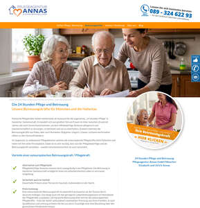  PFLEGEAGENTUR ANNAS GmbH. Vermittlung von 24 Stunden Pflege und Betreuung in München und Umland in München