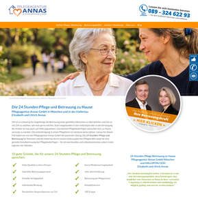  PFLEGEAGENTUR ANNAS GmbH. Vermittlung von 24 Stunden Pflege und Betreuung in München und Umland in München