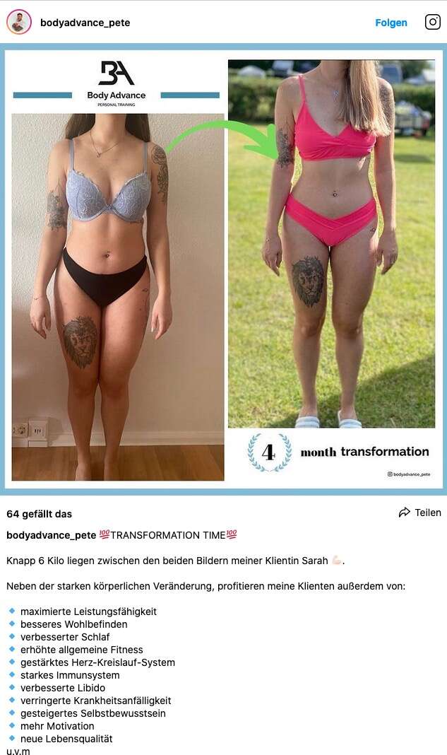  Body Advance - Online Fitness mit Peter Jacob. Fitness Coaching online / Online Personal Trainer in Gebesee bei Erfurt