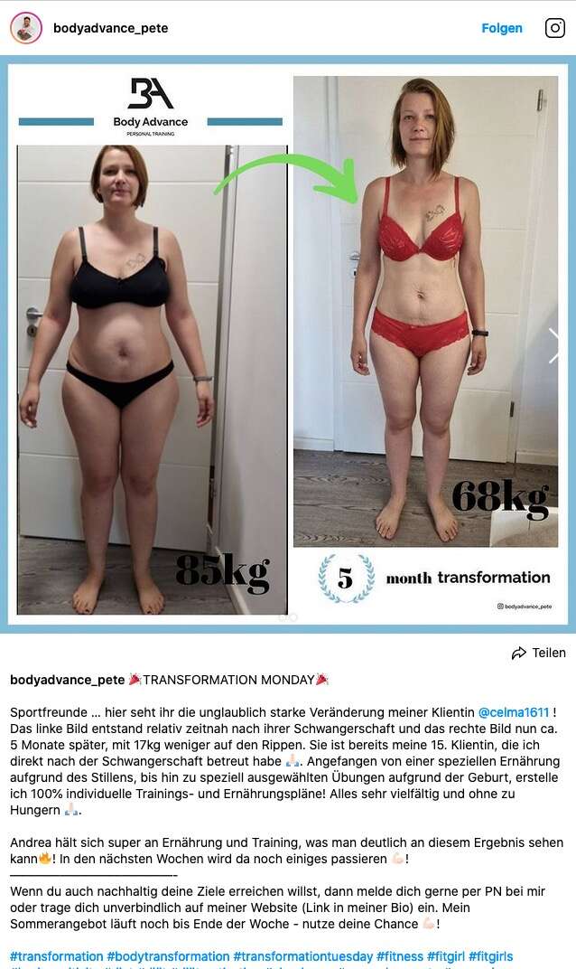  Body Advance - Online Fitness mit Peter Jacob. Fitness Coaching online / Online Personal Trainer in Gebesee bei Erfurt